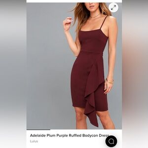 Adelaide plum purple bodycon dress